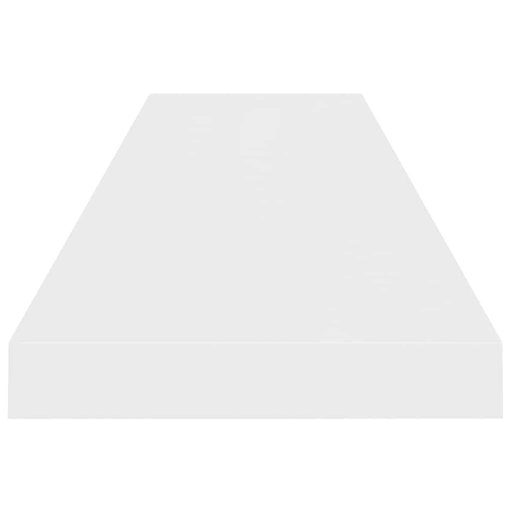 Étagère murale flottante 4 pcs Blanc brillant 90x23,5x3,8cm MDF