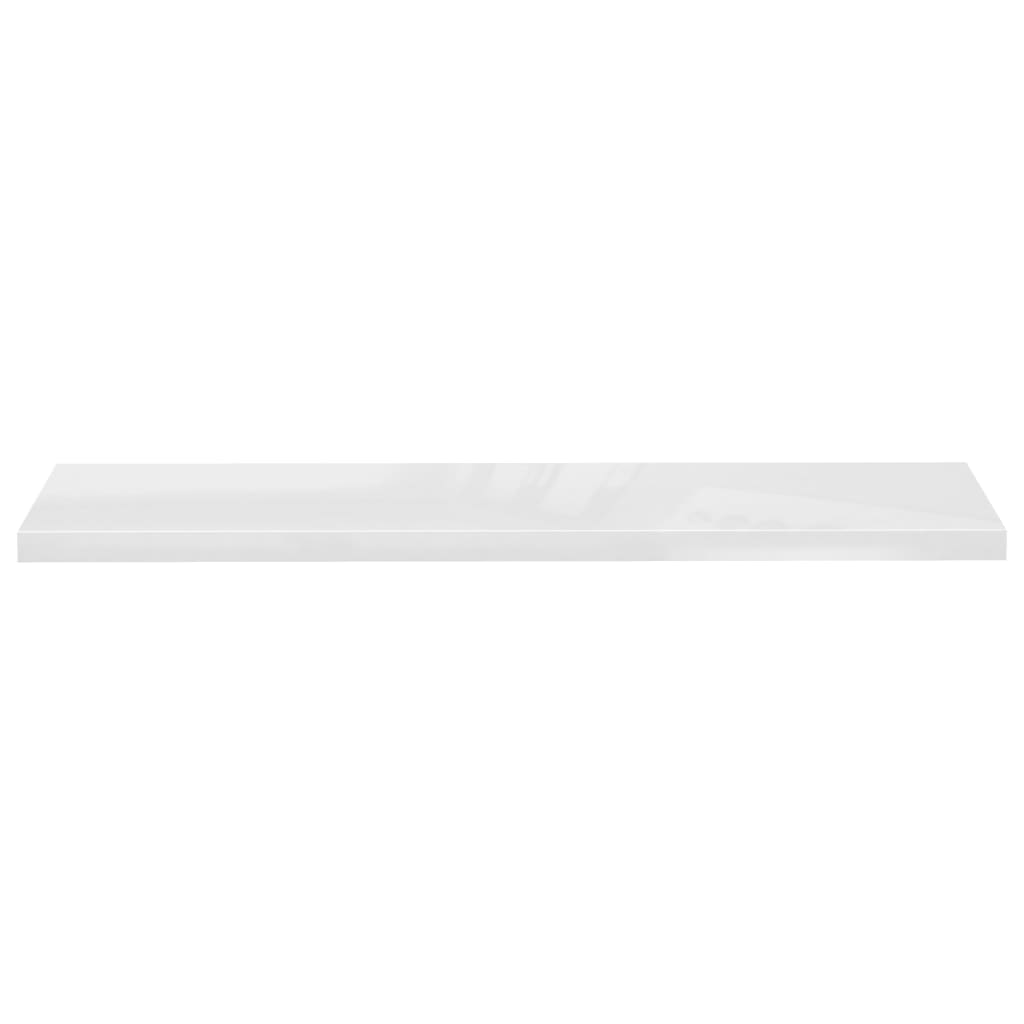 Étagère murale flottante 2pcs Blanc brillant 120x23,5x3,8cm MDF - XIOS