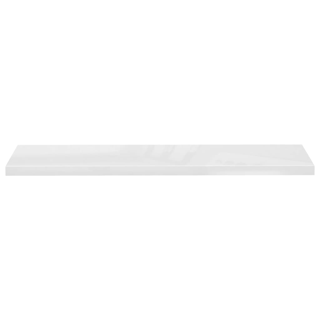 Étagère murale flottante 4pcs Blanc brillant 120x23,5x3,8cm MDF - XIOS