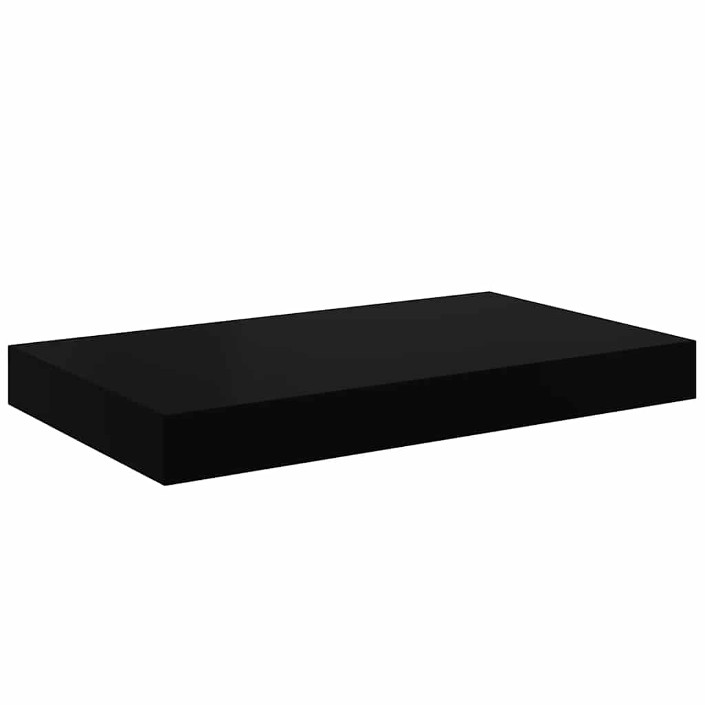 Étagère murale flottante Noir brillant 40x23x3,8 cm MDF - XIOS