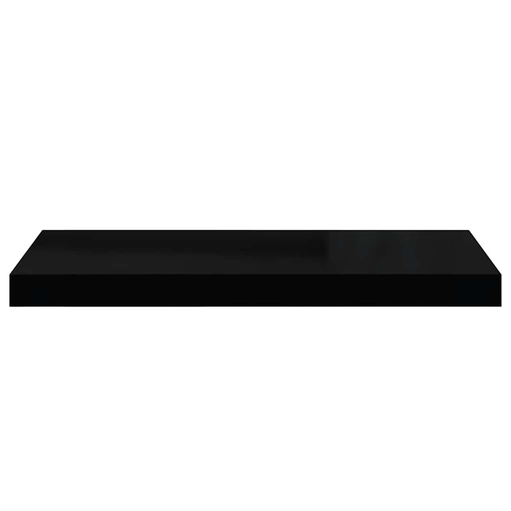 Étagère murale flottante 2 pcs Noir brillant 60x23,5x3,8 cm MDF - XIOS