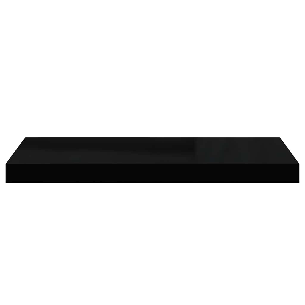 Étagère murale flottante 4 pcs Noir brillant 60x23,5x3,8 cm MDF - XIOS
