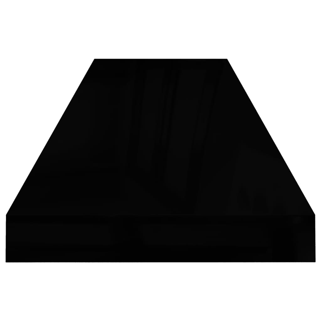 Étagère murale flottante Noir brillant 90x23,5x3,8 cm MDF - XIOS