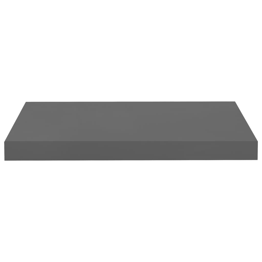 Étagère murale flottante Gris brillant 50x23x3,8 cm MDF - XIOS