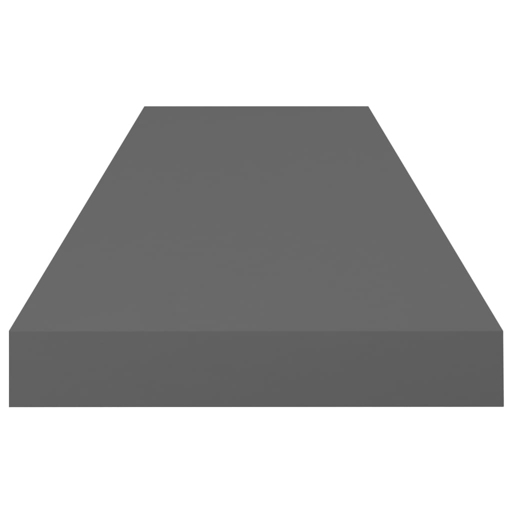 Étagère murale flottante Gris brillant 80x23,5x3,8 cm MDF - XIOS