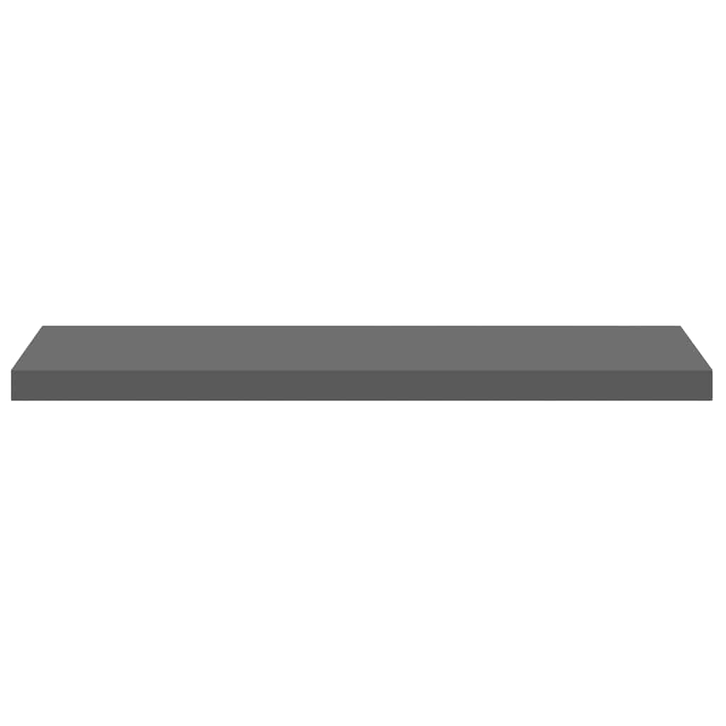 Étagère murale flottante 4 pcs Gris brillant 90x23,5x3,8 cm MDF - XIOS
