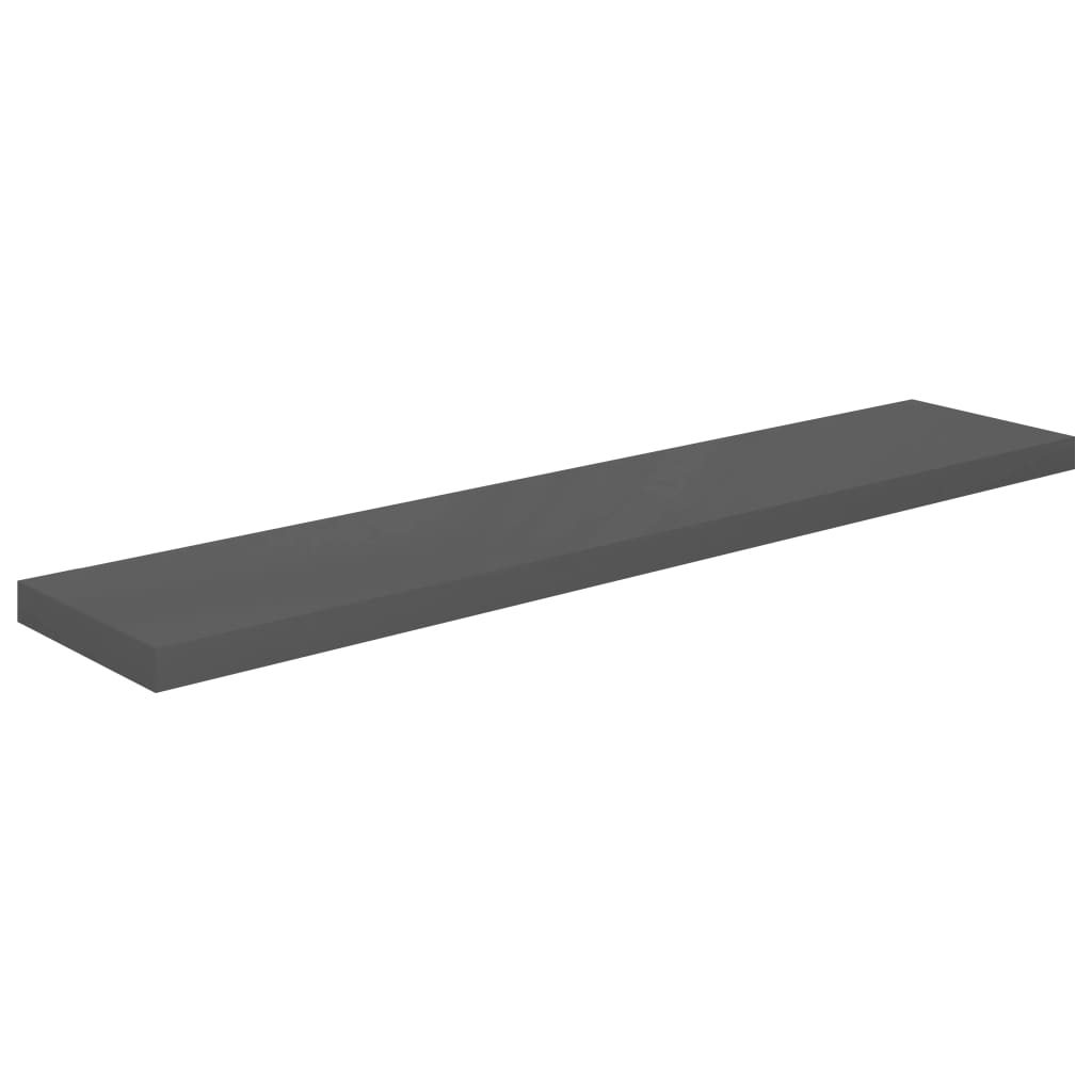 Étagère murale flottante Gris brillant 120x23,5x3,8 cm MDF - XIOS