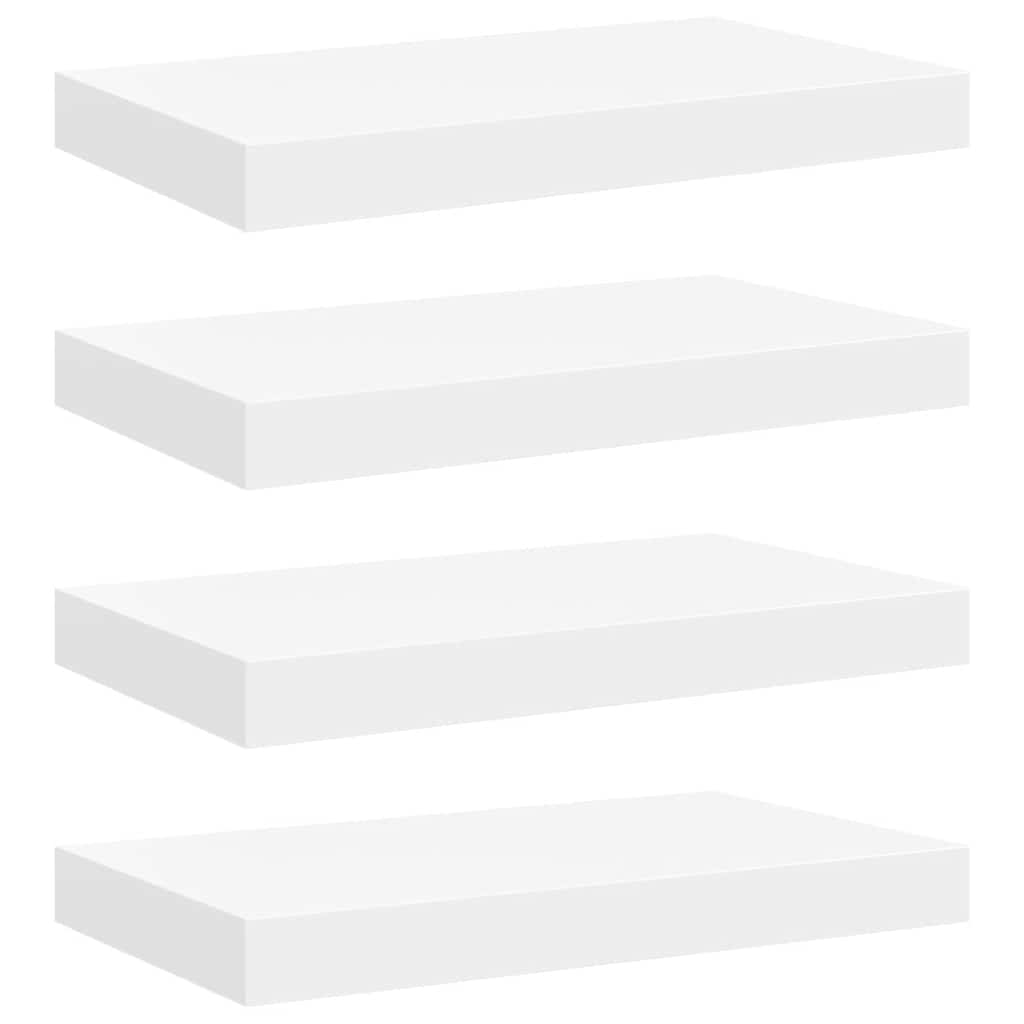 Étagères murales flottantes 4 pcs blanc 40x23x3,8 cm MDF - XIOS