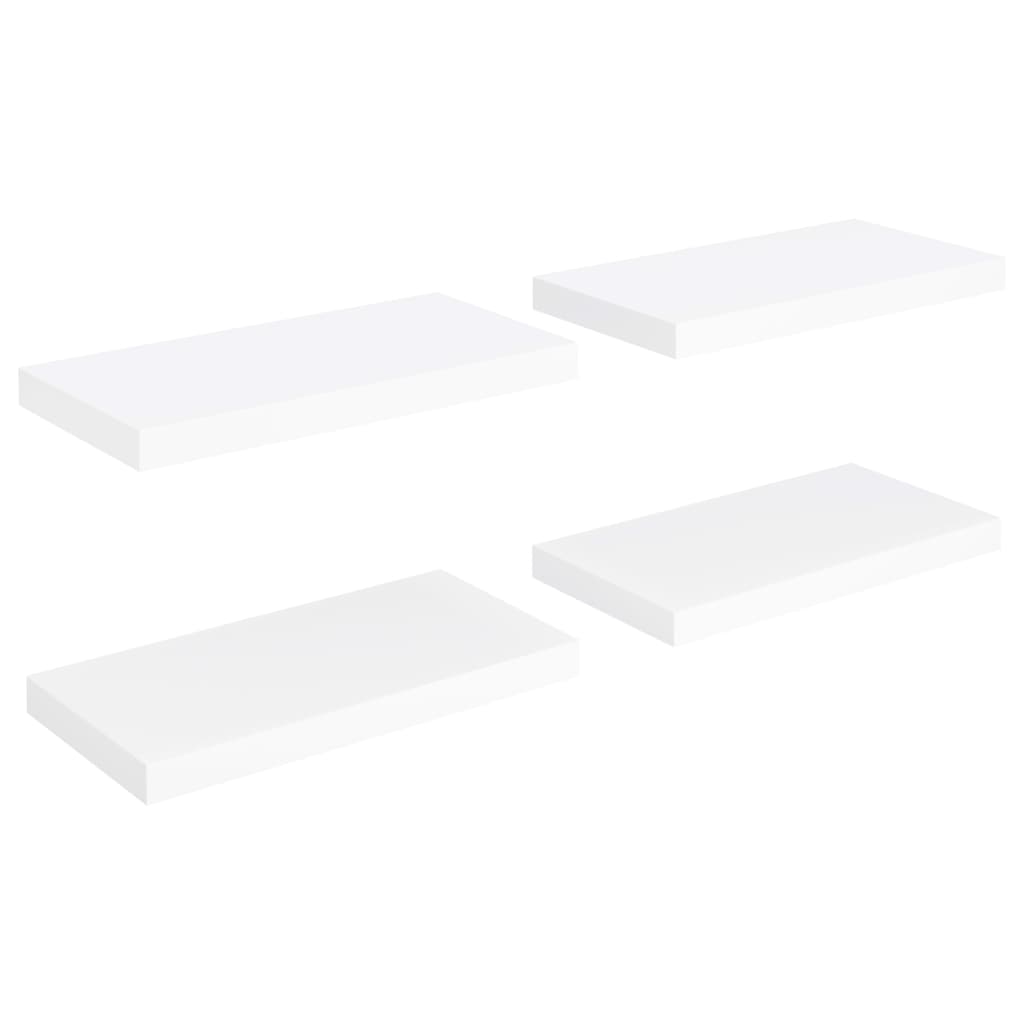 Étagères murales flottantes 4 pcs Blanc 50x23x3,8 cm MDF - XIOS