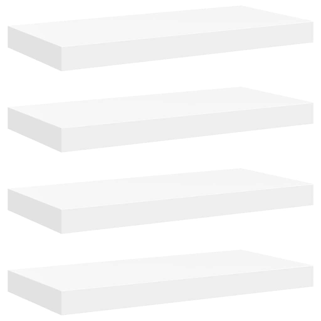 Étagères murales flottantes 4 pcs Blanc 50x23,5x3,8 cm MDF - XIOS