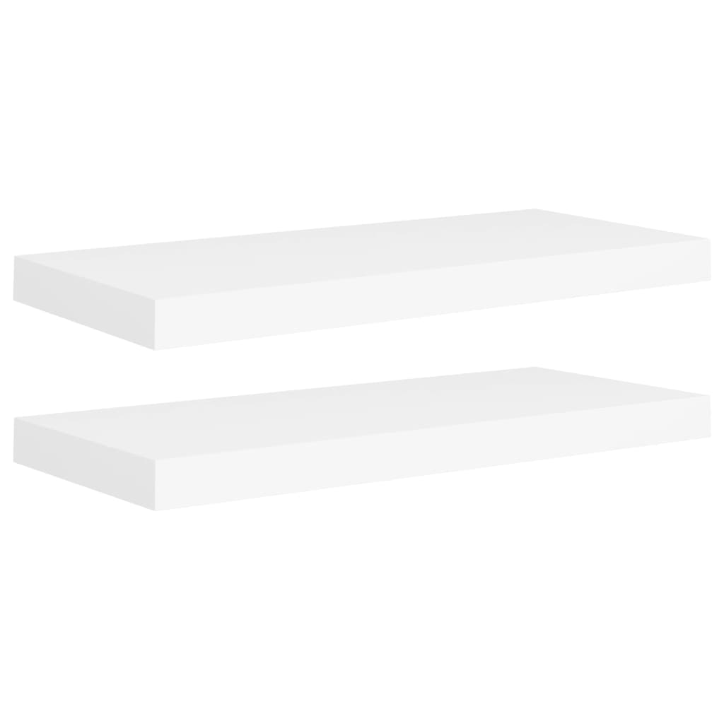 Étagères murales flottantes 2 pcs blanc 60x23,5x3,8 cm MDF - XIOS