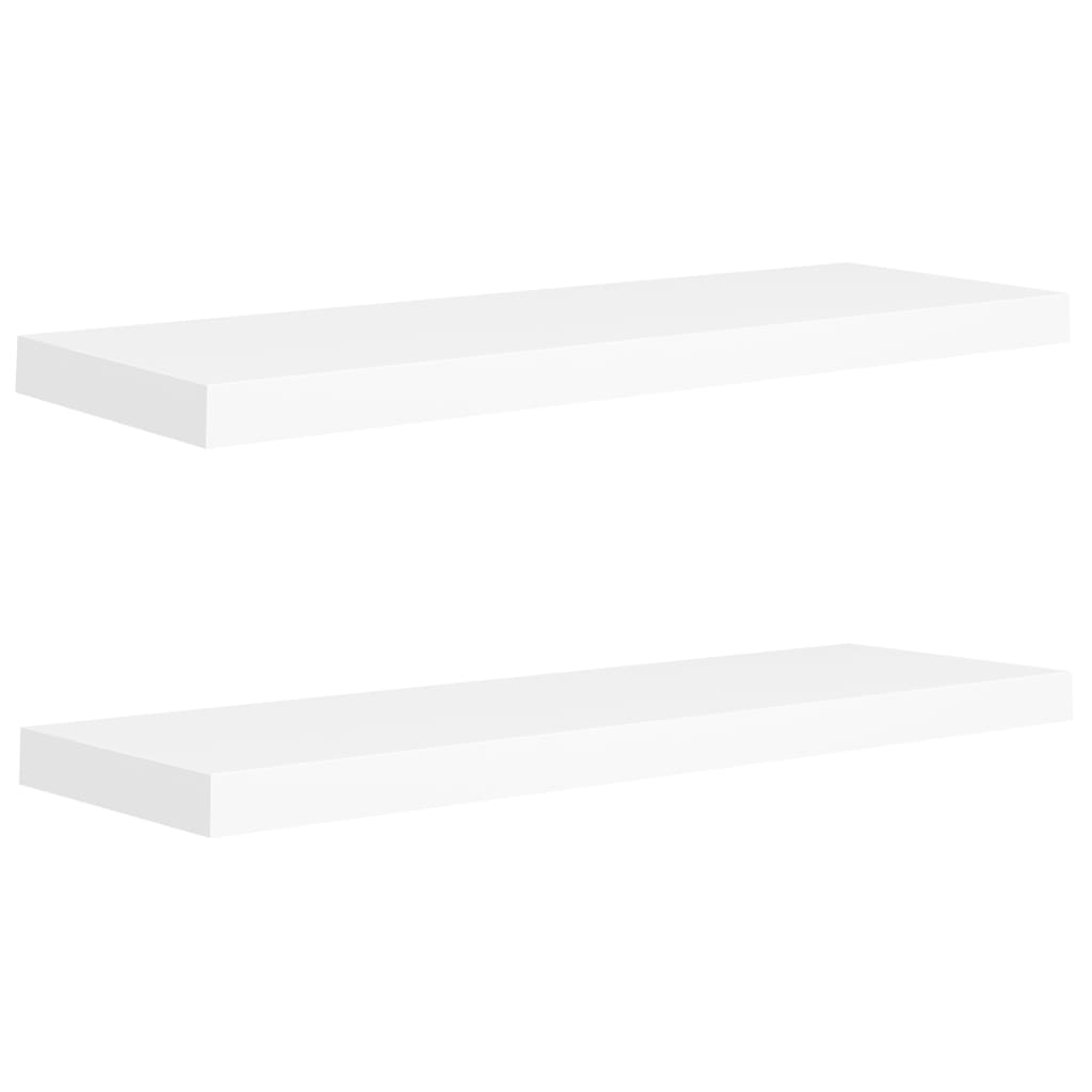Étagères murales flottantes 2 pcs blanc 80x23,5x3,8 cm MDF - XIOS