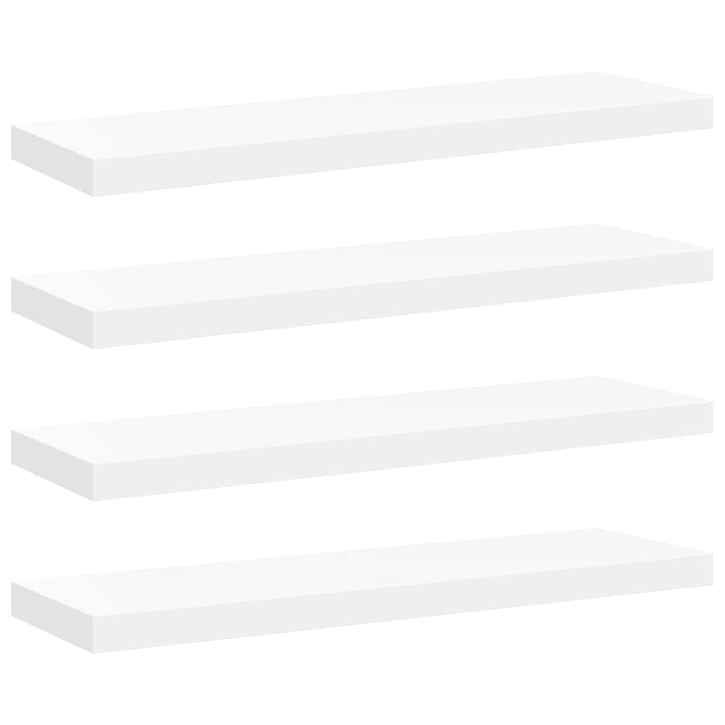Étagères murales flottantes 4 pcs blanc 80x23,5x3,8 cm MDF - XIOS