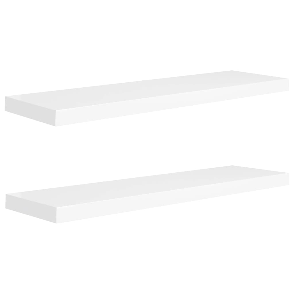 Étagères murales flottantes 2 pcs blanc 90x23,5x3,8 cm MDF - XIOS