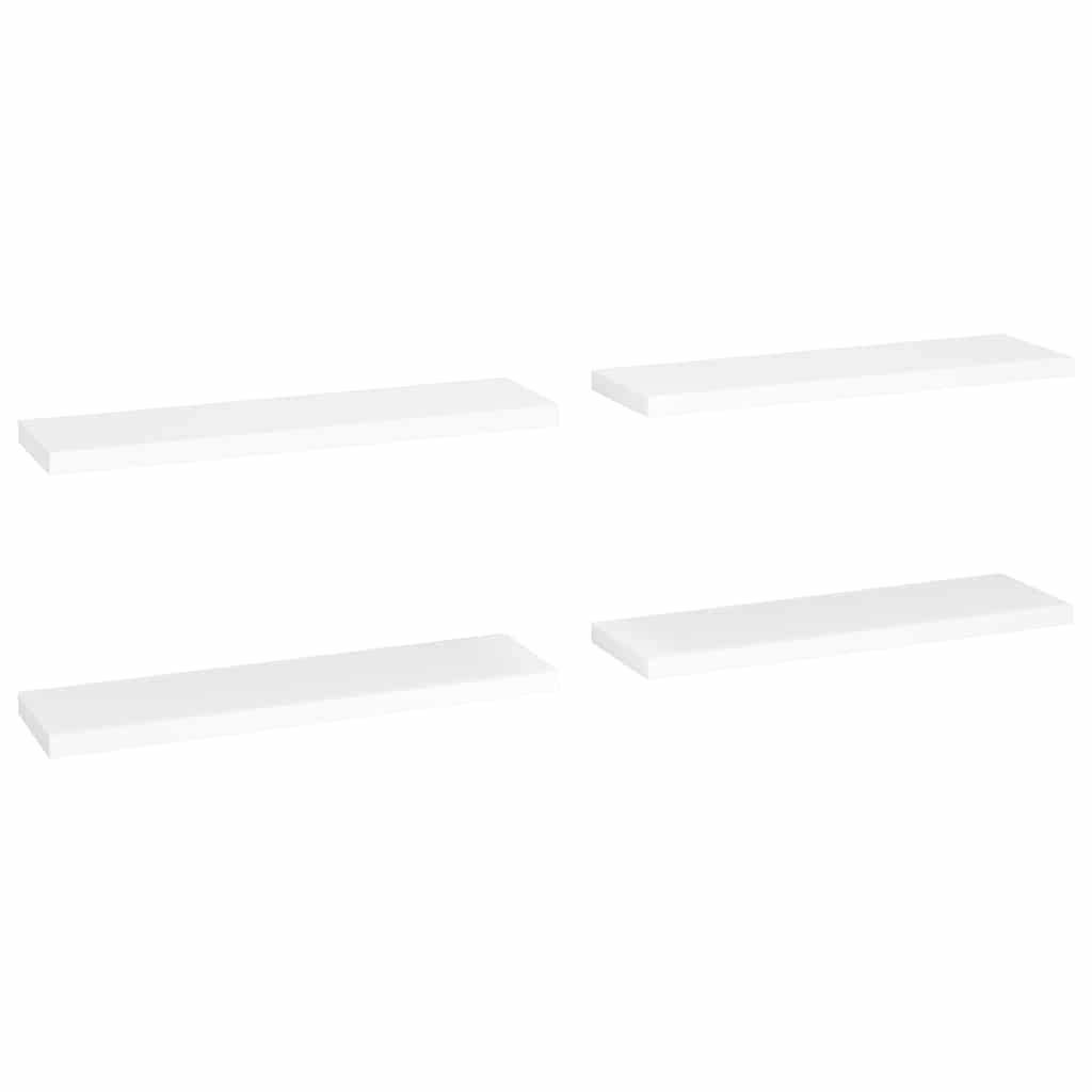 Étagères murales flottantes 4 pcs blanc 90x23,5x3,8 cm MDF - XIOS