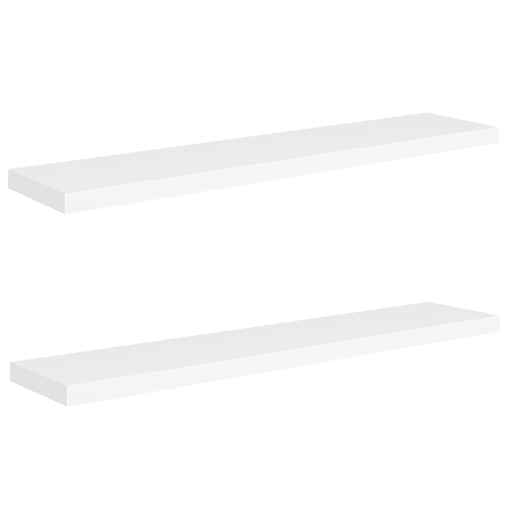 Étagères murales flottantes 2 pcs blanc 120x23,5x3,8 cm MDF - XIOS