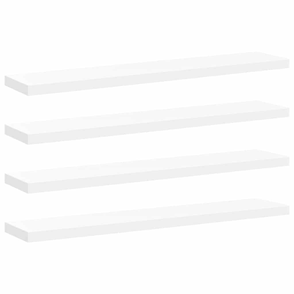 Étagères murales flottantes 4 pcs blanc 120x23,5x3,8 cm MDF - XIOS