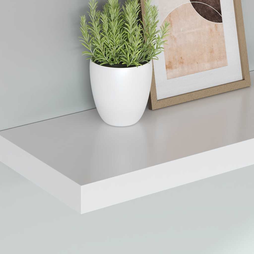 Étagères murales flottantes 4 pcs blanc 120x23,5x3,8 cm MDF - XIOS