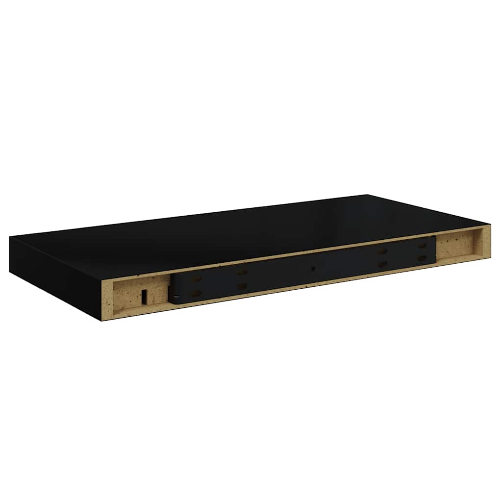 Étagères murales flottantes 4 pcs noir 50x23x3,8 cm MDF - XIOS