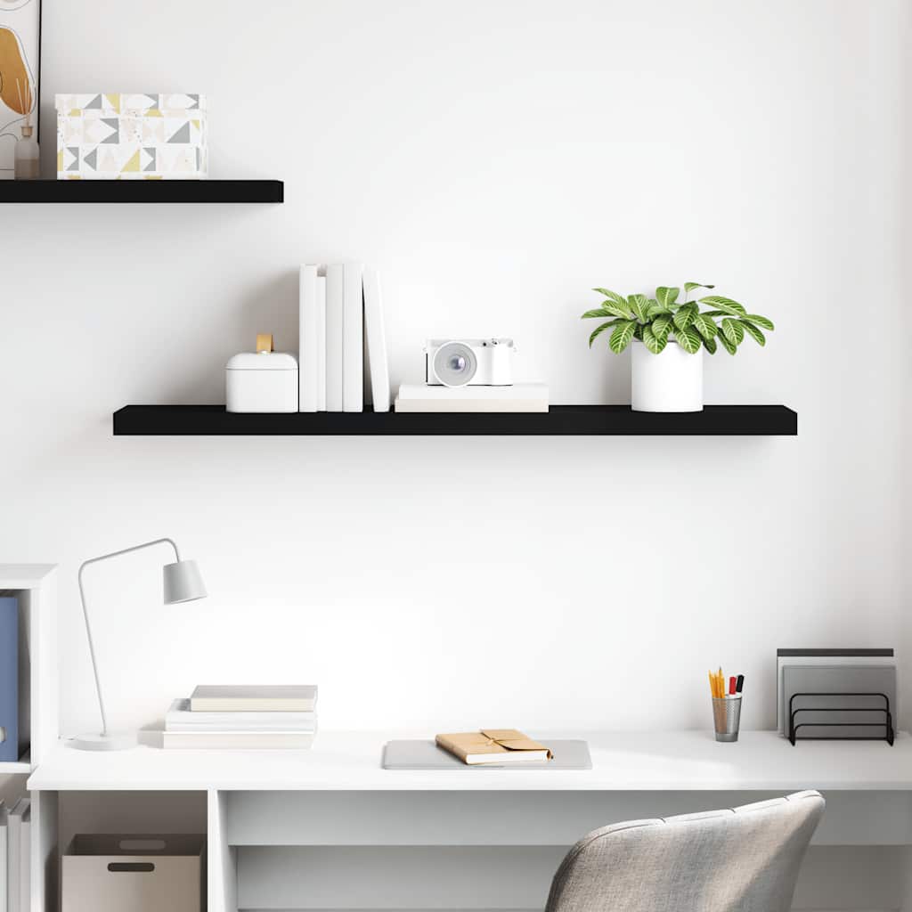 Étagère murale flottante noir 120x23,5x3,8 cm MDF - XIOS
