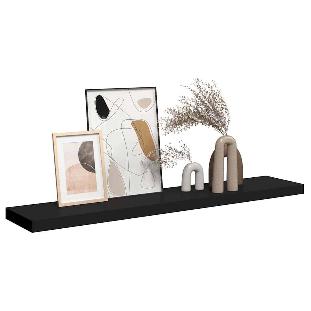 Étagère murale flottante noir 120x23,5x3,8 cm MDF - XIOS