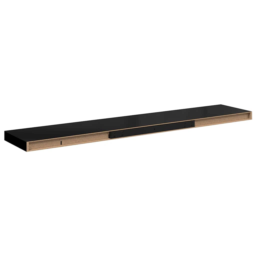 Étagère murale flottante noir 120x23,5x3,8 cm MDF - XIOS