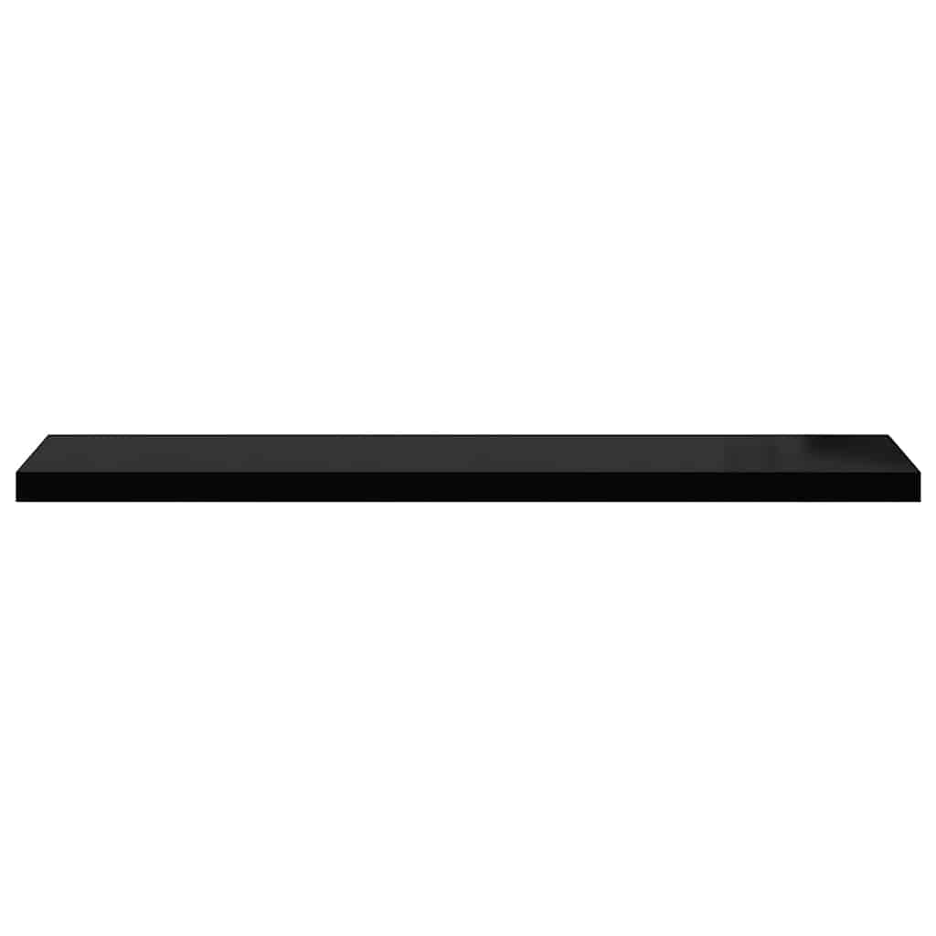 Étagères murales flottantes 2 pcs noir 120x23,5x3,8 cm MDF - XIOS