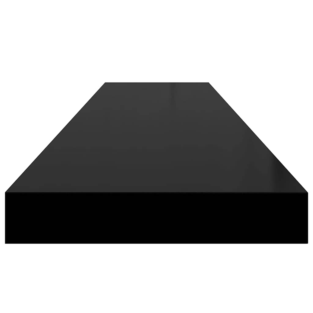 Étagères murales flottantes 2 pcs noir 120x23,5x3,8 cm MDF - XIOS