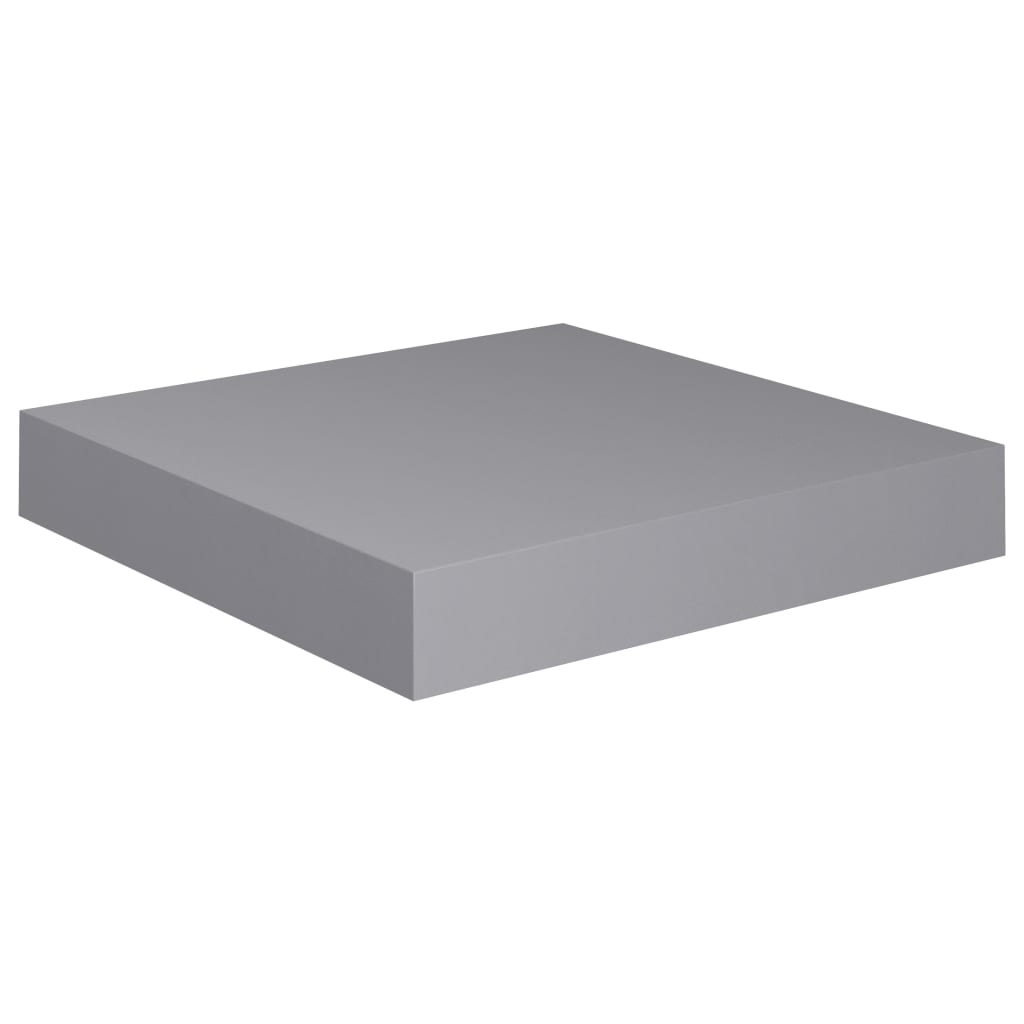 Étagères murales flottantes 2 pcs gris 23x23,5x3,8 cm MDF - XIOS