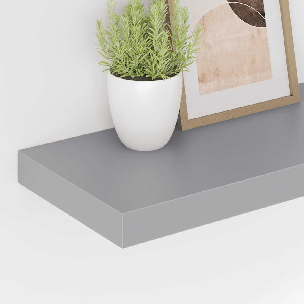 Étagères murales flottantes 4 pcs Gris 60x23,5x3,8 cm MDF - XIOS