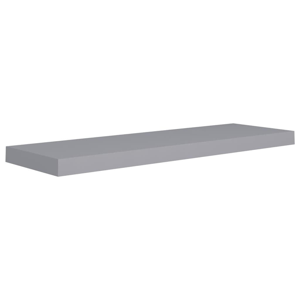 Étagères murales flottantes 2 pcs gris 80x23,5x3,8 cm MDF - XIOS