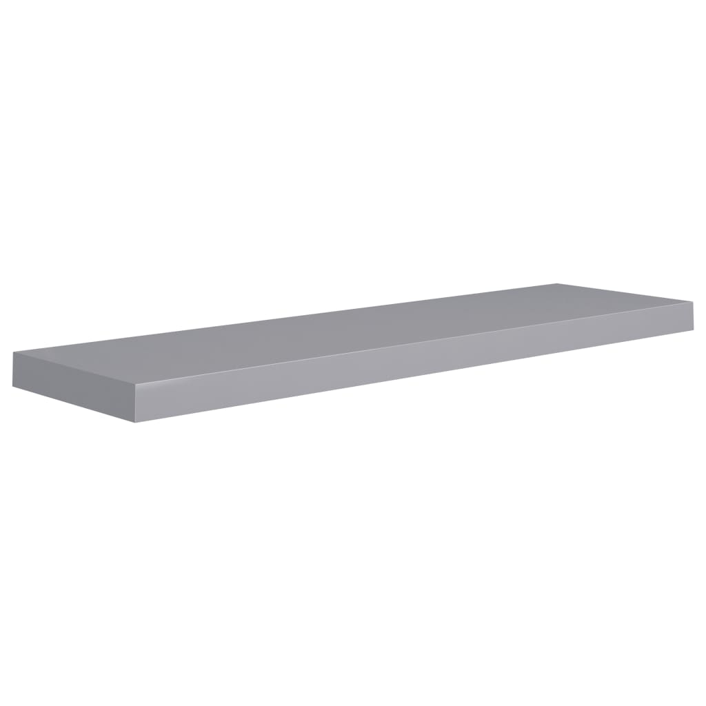 Étagères murales flottantes 2 pcs gris 90x23,5x3,8 cm MDF - XIOS