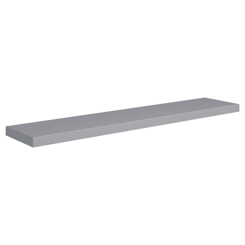 Étagères murales flottantes 2 pcs gris 120x23,5x3,8 cm MDF - XIOS