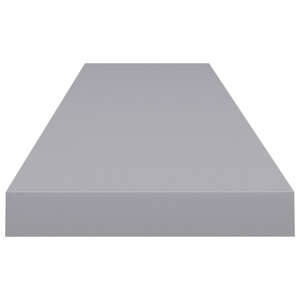 Étagères murales flottantes 2 pcs gris 120x23,5x3,8 cm MDF - XIOS