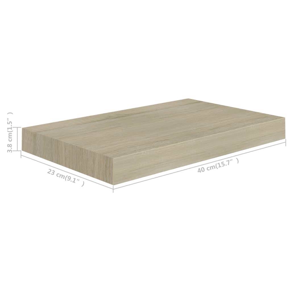 Étagères murales flottantes 4 pcs chêne 40x23x3,8 cm MDF - XIOS
