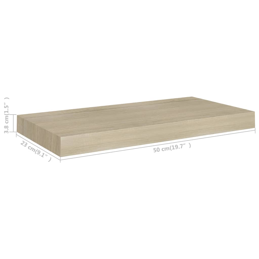 Étagères murales flottantes 4 pcs chêne 50x23x3,8 cm MDF - XIOS