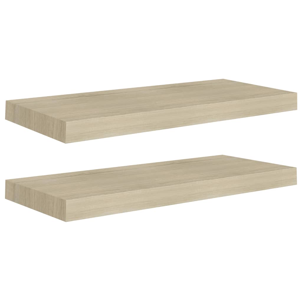 Étagères murales flottantes 2 pcs chêne 60x23,5x3,8 cm MDF - XIOS