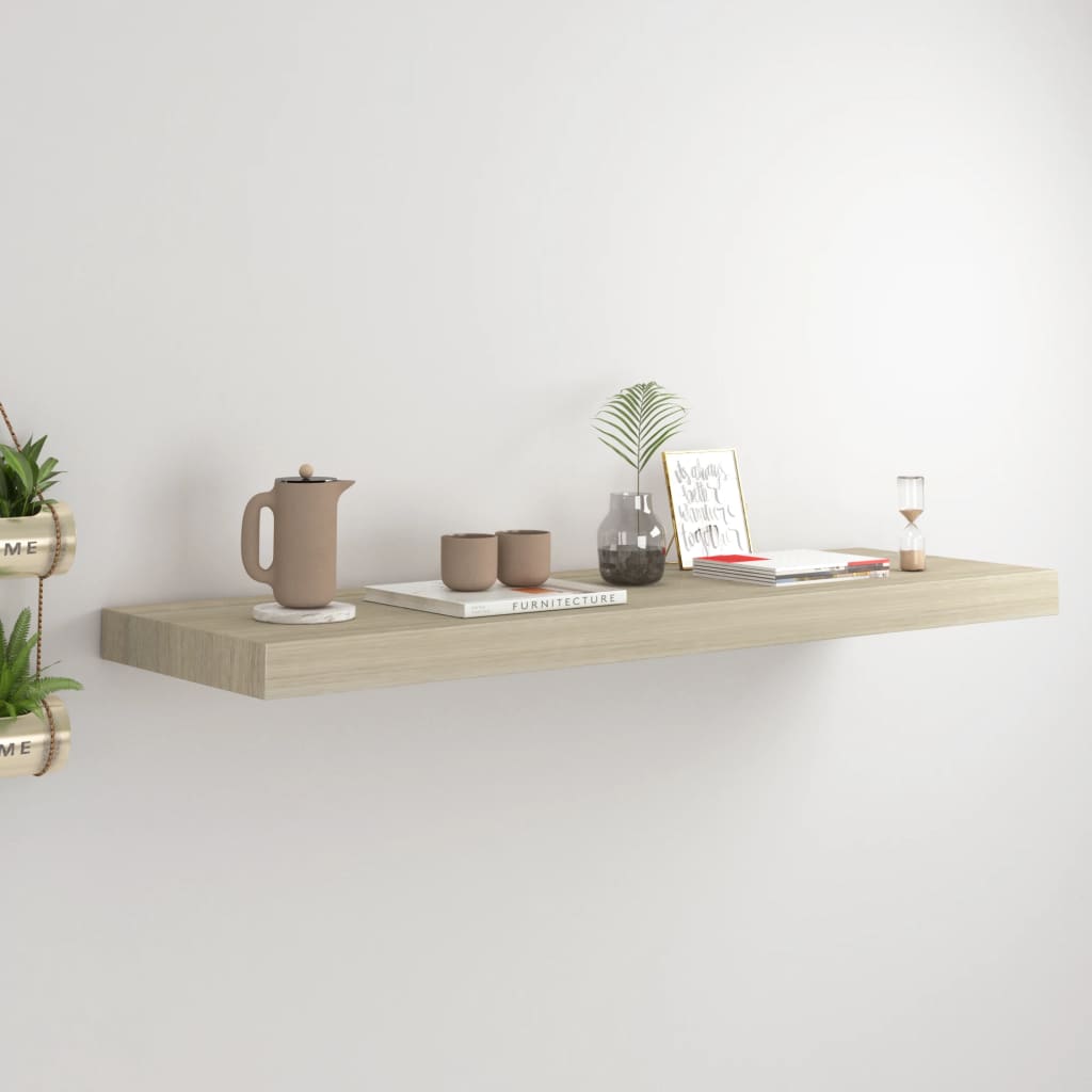 Étagère flottante murale chêne 80x23,5x3,8 cm MDF - XIOS