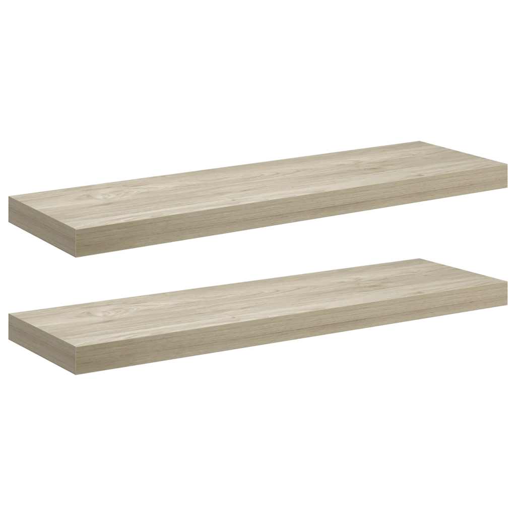 Étagères murales flottantes 2 pcs Chêne 80x23,5x3,8 cm MDF - XIOS