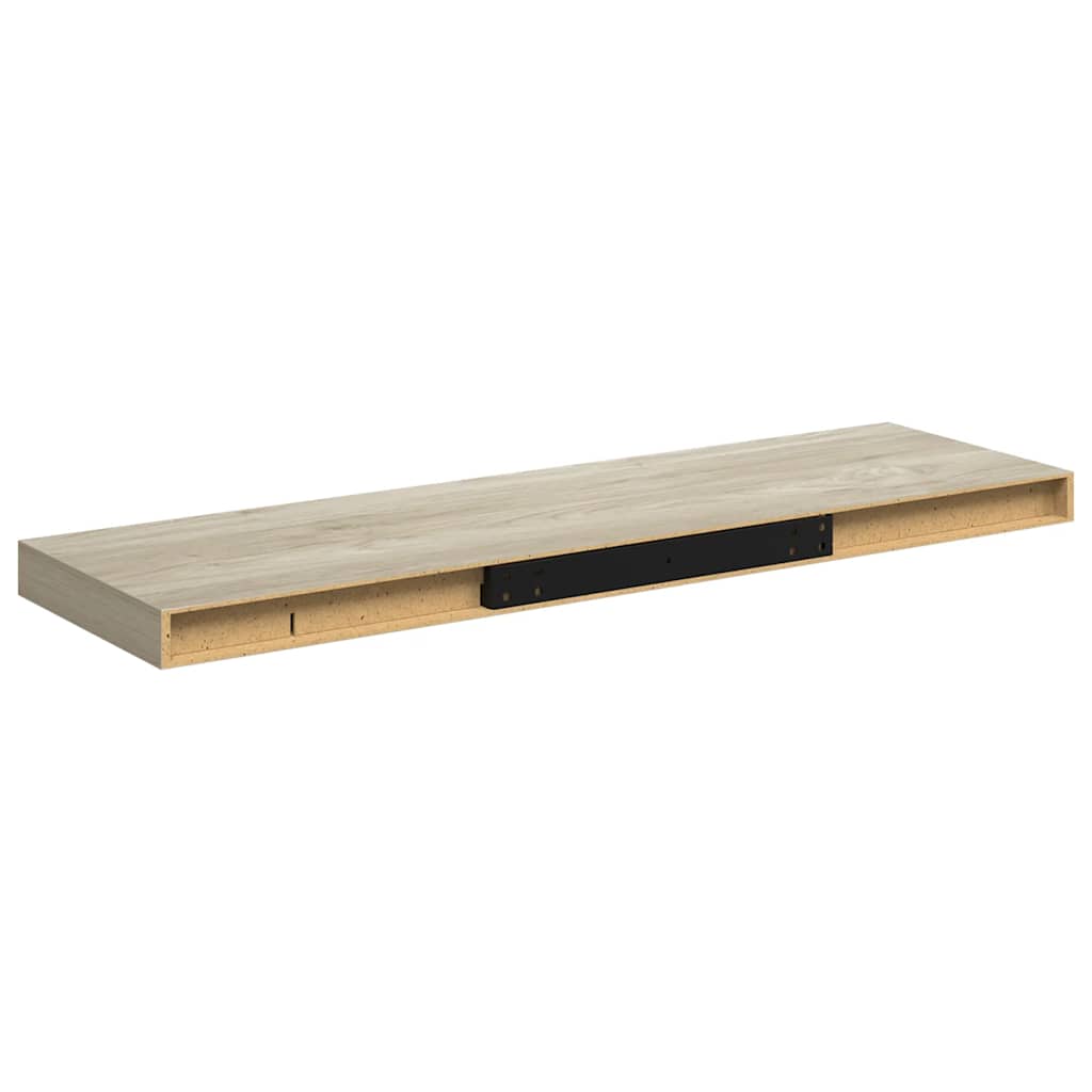 Étagères murales flottantes 2 pcs Chêne 80x23,5x3,8 cm MDF - XIOS