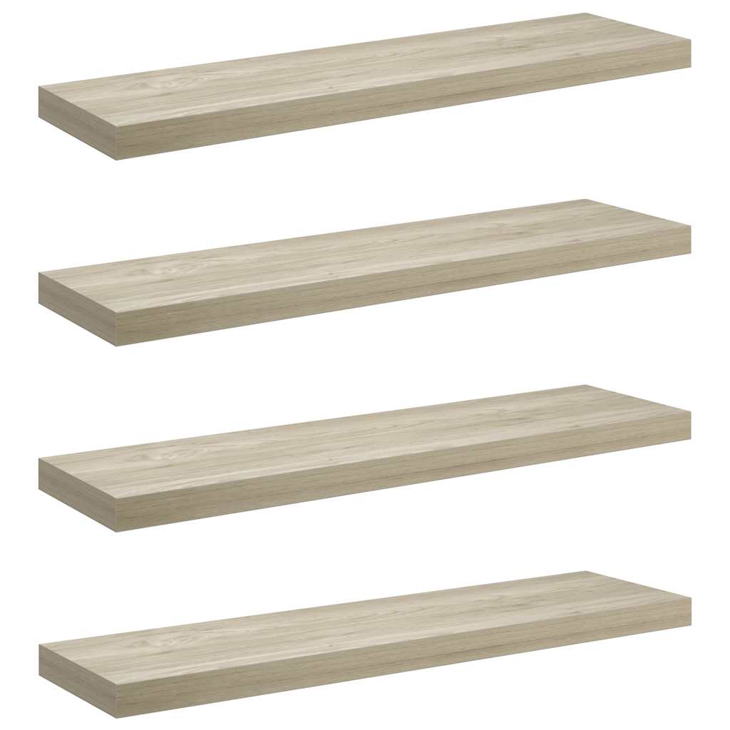 Étagères murales flottantes 4 pcs chêne 90x23,5x3,8 cm MDF - XIOS