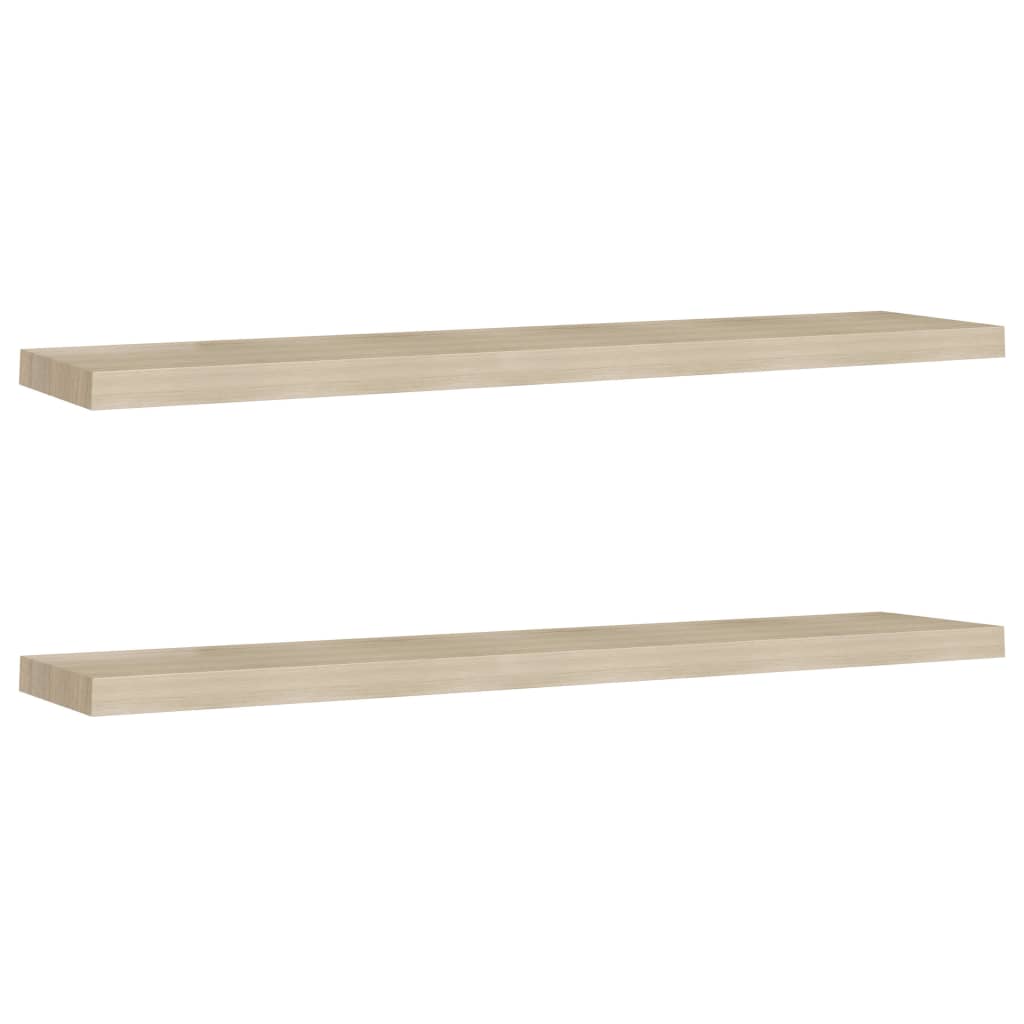 Étagères murales flottantes 2 pcs Chêne 120x23,5x3,8 cm MDF - XIOS