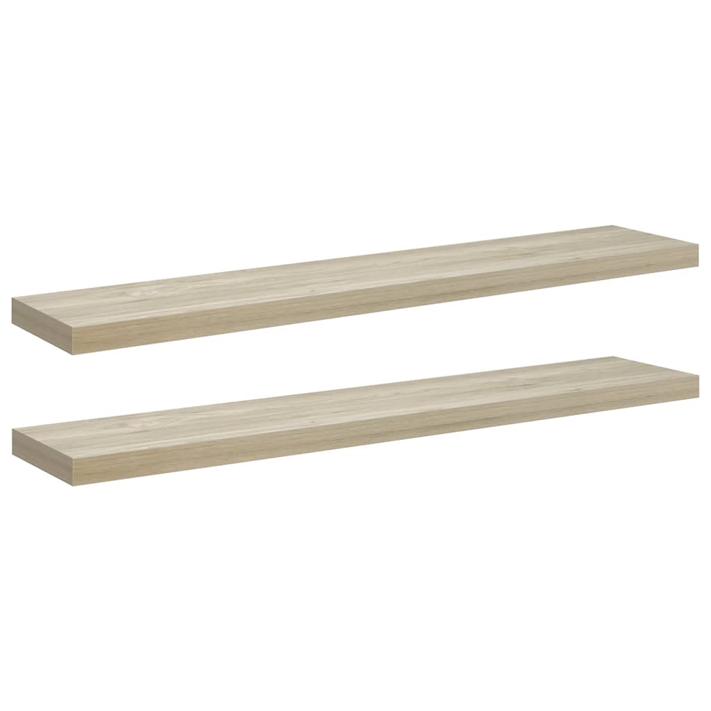 Étagères murales flottantes 2 pcs Chêne 120x23,5x3,8 cm MDF - XIOS