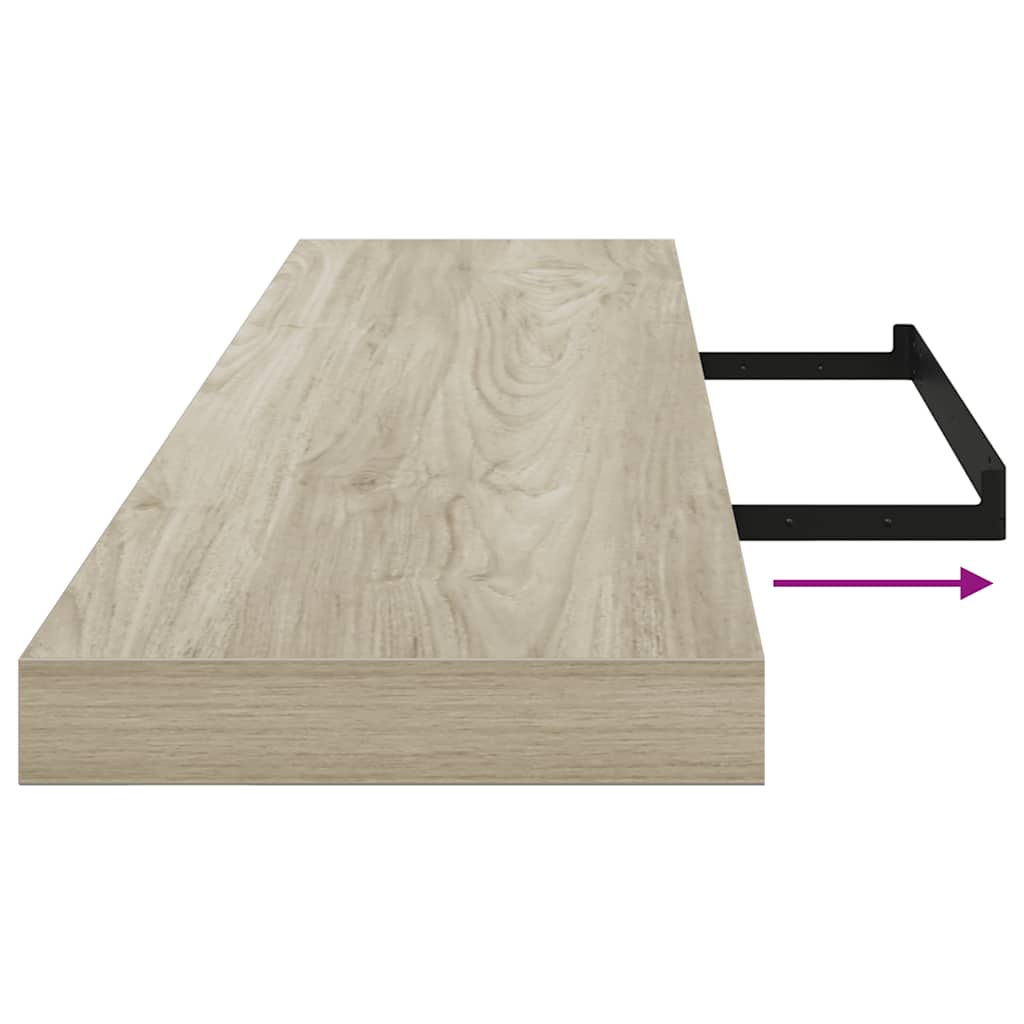 Étagères murales flottantes 2 pcs Chêne 120x23,5x3,8 cm MDF - XIOS
