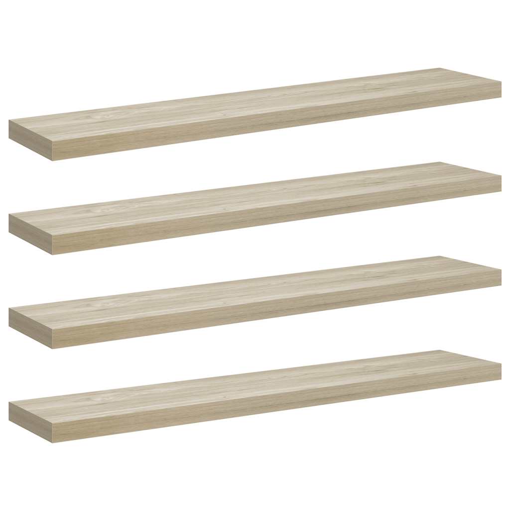 Étagères murales flottantes 4 pcs chêne 120x23,5x3,8 cm MDF - XIOS