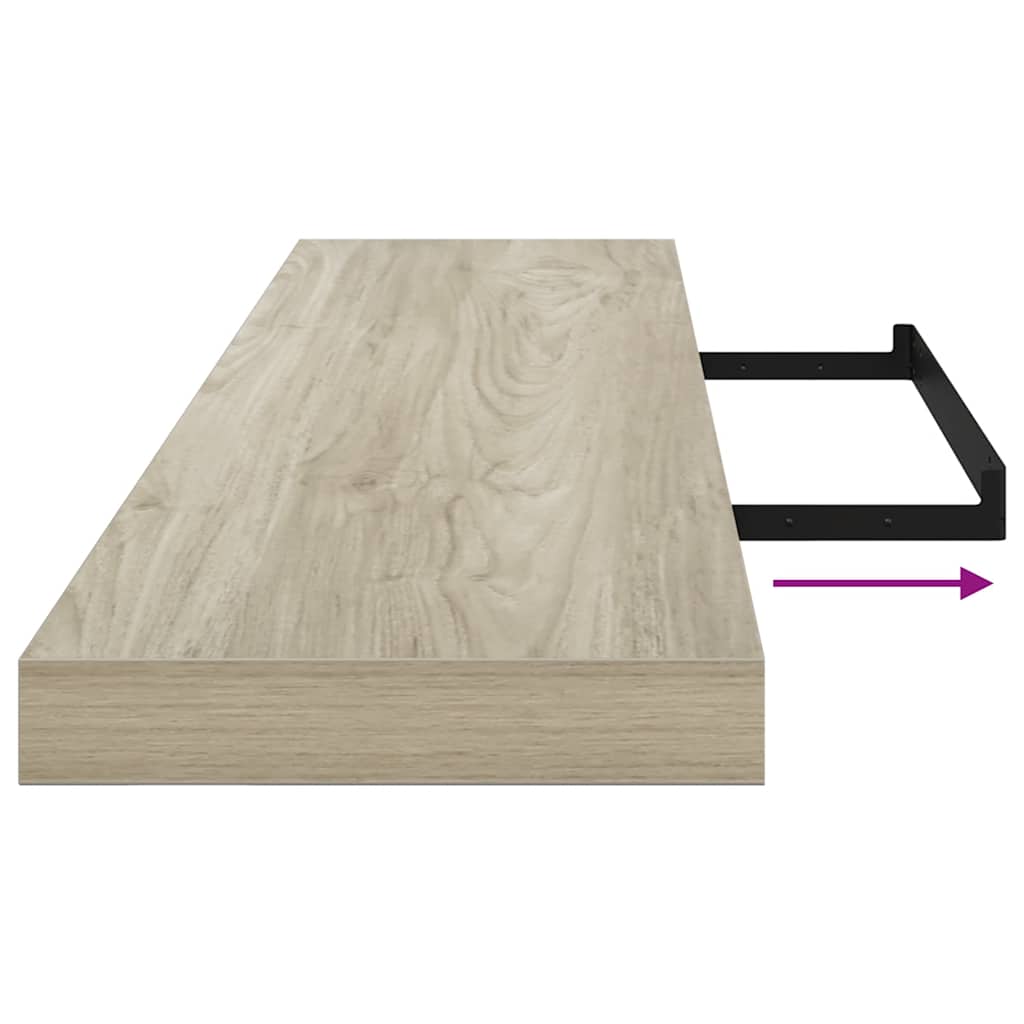 Étagères murales flottantes 4 pcs chêne 120x23,5x3,8 cm MDF - XIOS