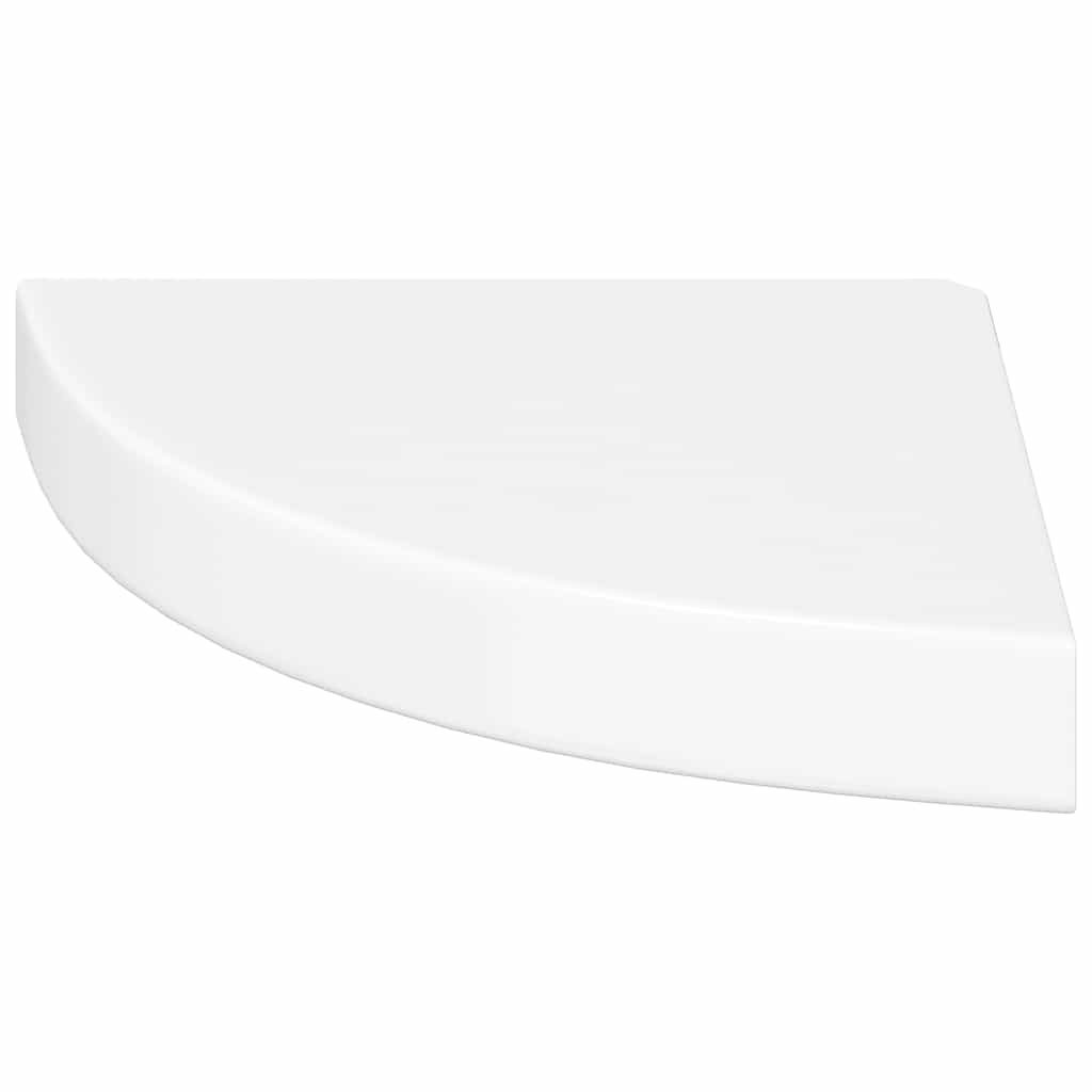 Étagères d'angle flottantes 4 pièces Blanc brillant 25 x 25 x 3,8 cm MDF - XIOS