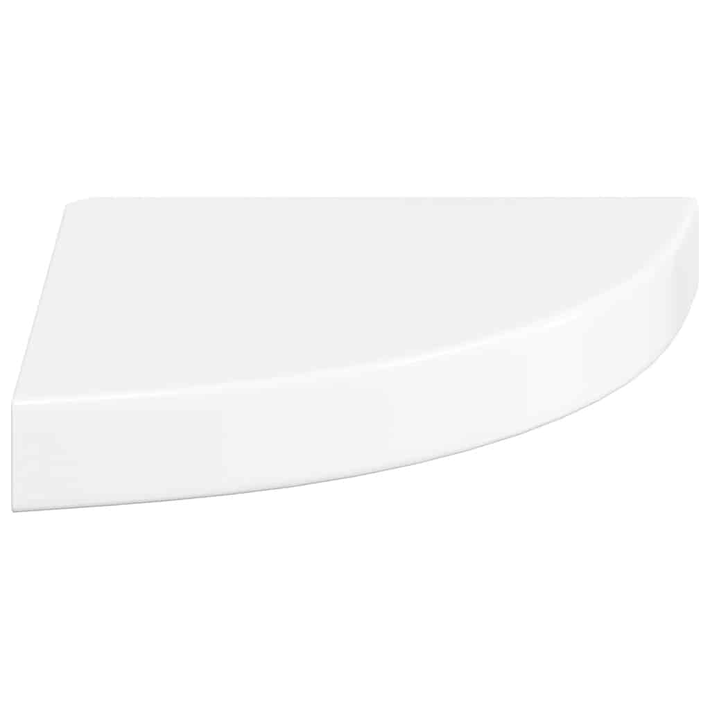 Étagères d'angle flottantes 4 pièces Blanc brillant 25 x 25 x 3,8 cm MDF - XIOS