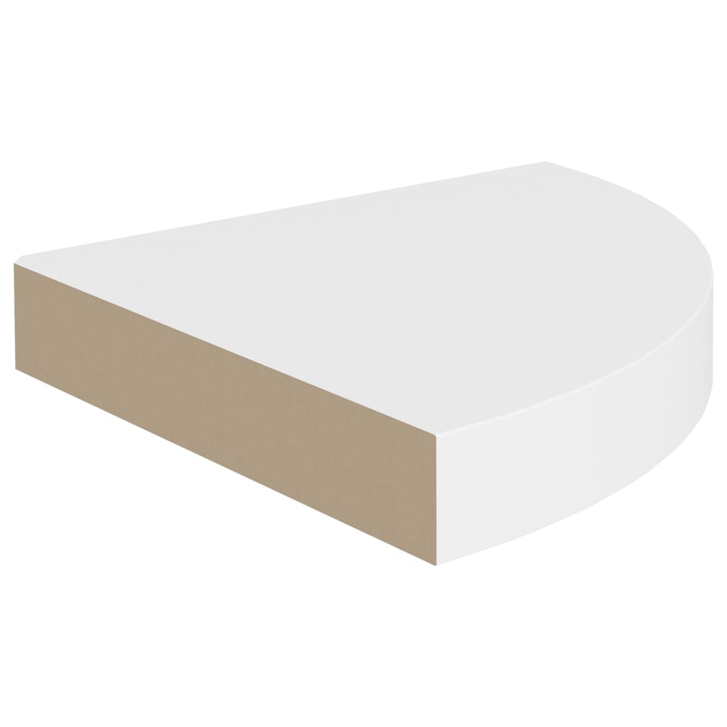 Étagères d'angle flottantes 2 pcs blanc 25x25x3,8 cm MDF - XIOS