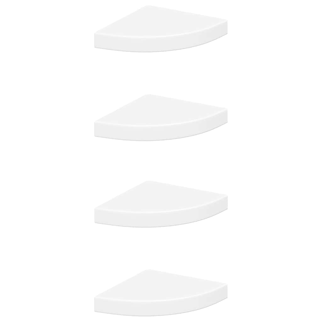 Étagères d'angle flottantes 4 pcs blanc 25x25x3,8 cm MDF - XIOS